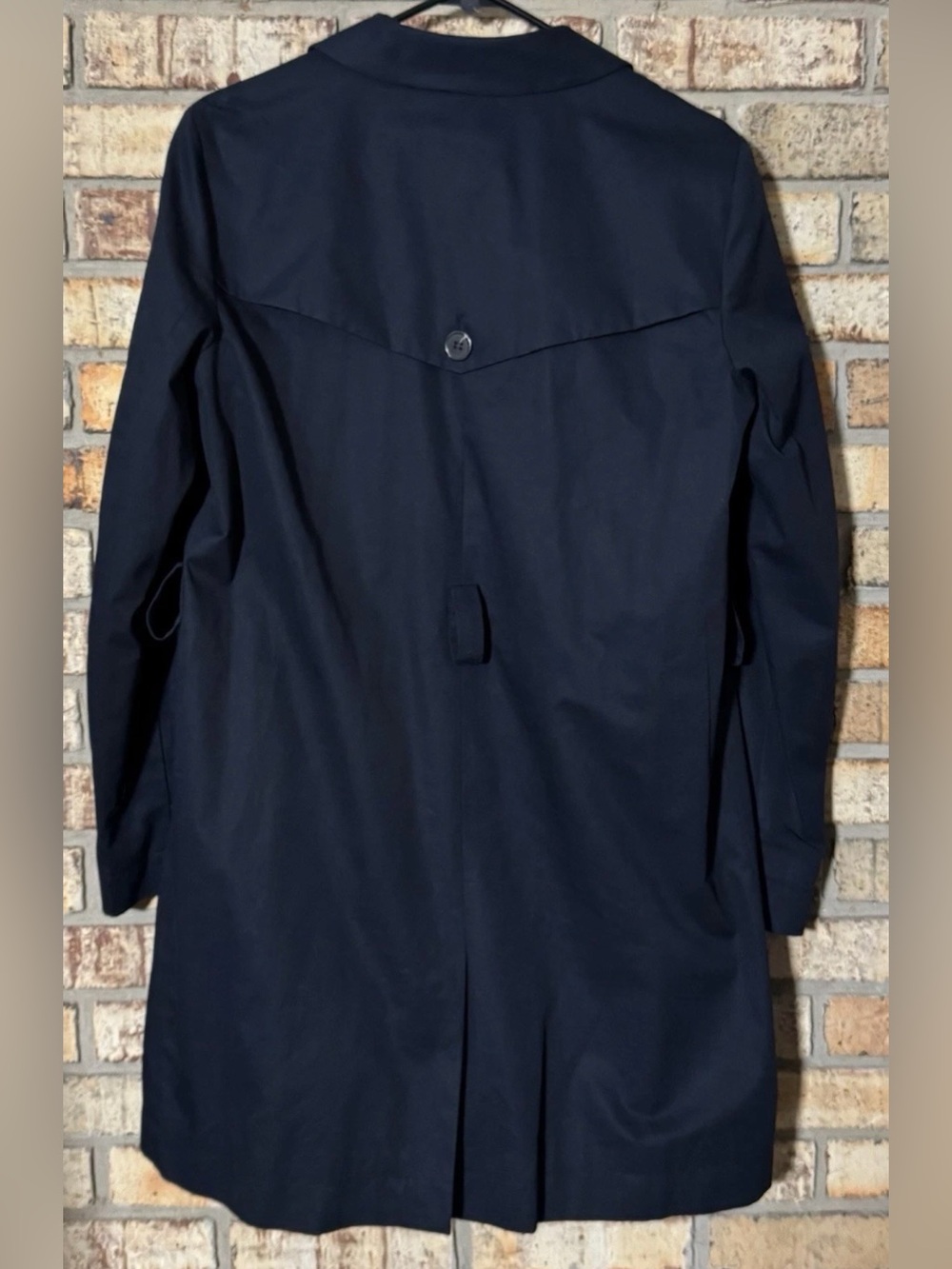 Lacoste womens navy collared trench coat 38 S / M